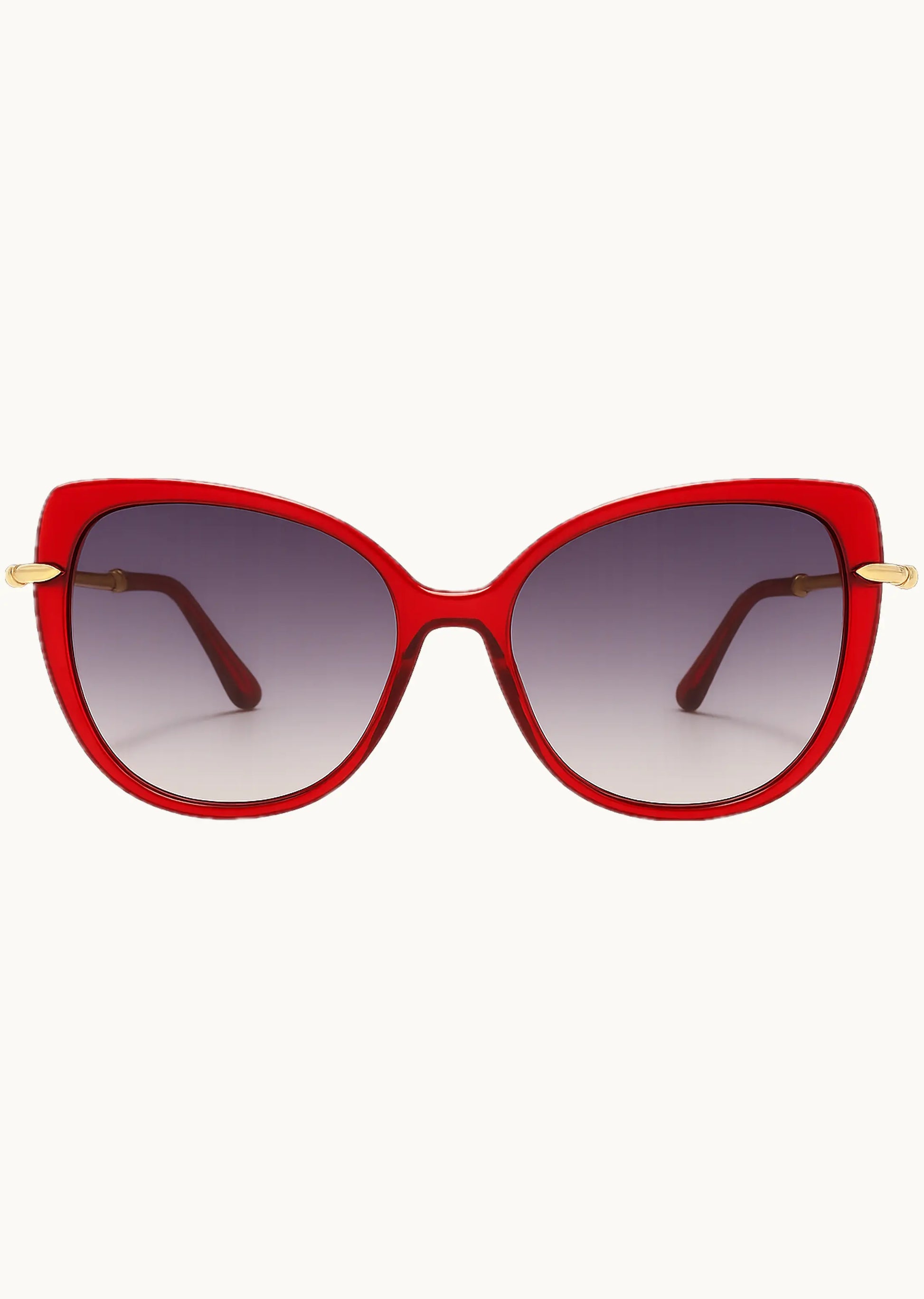 Gafas de sol cat eye rojas para mujer con montura brillante – Girlz Eyewear